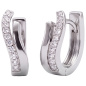 Preview: Creolen 925 Sterling Silber 20 Zirkonia Ohrringe Silberohrringe