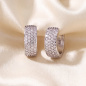 Preview: Creolen 925 Sterling Silber 84 Zirkonia Ohrringe Silbercreolen Silberohrringe
