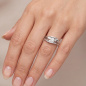 Preview: Damen Ring 925 Sterling Silber 1 Zirkonia Silberring