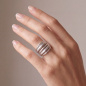 Preview: Damen Ring mehrreihig 925 Sterling Silber Silberring