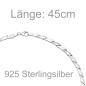 Preview: Collier Halskette 925 Silber 210 Zirkonia 45 cm Kette Silberkette