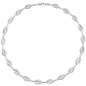 Preview: Collier Halskette 925 Sterling Silber gehämmert 45 cm Kette Silberkette