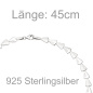 Preview: Collier Halskette 925 Silber 120 Zirkonia 45 cm Kette Silberkette