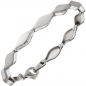 Preview: Armband 925 Sterling Silber teil matt 55 Zirkonia 19 cm Silberarmband