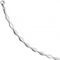 Preview: Armband 925 Sterling Silber teil matt 55 Zirkonia 19 cm Silberarmband