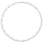 Preview: Collier Halskette 925 Sterling Silber gehämmert 45 cm Kette Silberkette