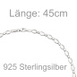 Preview: Collier Halskette 925 Sterling Silber 45 cm Kette Silberkette