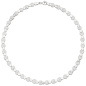 Preview: Collier Halskette 925 Sterling Silber gehämmert 45 cm Kette Silberkette