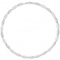 Preview: Collier Halskette 925 Sterling Silber gehämmert 45 cm Kette Silberkette