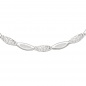 Preview: Collier Halskette 925 Sterling Silber gehämmert 45 cm Kette Silberkette