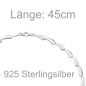 Preview: Collier Halskette 925 Sterling Silber 45 cm Kette Silberkette