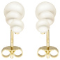 Preview: Ohrstecker 585 Gold Gelbgold 6 Süßwasser Perlen Ohrringe Perlenohrringe