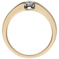 Preview: Damen Ring 585 Gold Gelbgold 1 Diamant Brillant 0,15ct. Diamantring