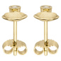 Preview: Ohrstecker 585 Gold Gelbgold eismatt 2 Diamanten Brillanten Ohrringe