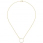 Preview: Collier Halskette 585 Gold Gelbgold 7 Diamanten Brillanten 44 cm Kette