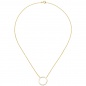 Preview: Collier Halskette 585 Gold Gelbgold 7 Diamanten Brillanten 44 cm Kette