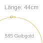 Preview: Collier Halskette 585 Gold Gelbgold 7 Diamanten Brillanten 44 cm Kette