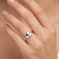 Preview: Damen Ring 925 Sterling Silber eismatt Silberring