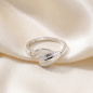 Preview: Damen Ring 925 Sterling Silber eismatt Silberring