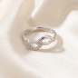 Preview: Damen Ring 925 Sterling Silber 12 Zirkonia Silberring