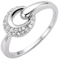 Preview: Damen Ring 925 Sterling Silber 25 Zirkonia Silberring