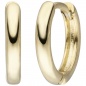 Preview: Creolen 925 Sterling Silber gold vergoldet 10 Zirkonia Ohrringe