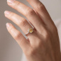 Preview: Damen Ring 925 Sterling Silber 1 Citrin gelb Silberring