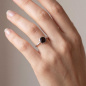 Preview: Damen Ring 925 Sterling Silber 1 Rauchquarz Silberring