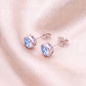 Preview: Ohrstecker 925 Silber 2 Blautopase hellblau blau Ohrringe Silberohrringe