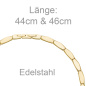 Preview: Collier Halskette Edelstahl goldfarben beschichtet 46 cm