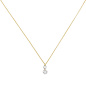 Preview: Collier 750 Gold Gelbgold 2 Diamanten Brillanten 45 cm