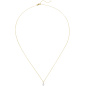 Preview: Collier 750 Gold Gelbgold 2 Diamanten Brillanten 45 cm