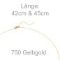 Preview: Collier 750 Gold Gelbgold 2 Diamanten Brillanten 45 cm