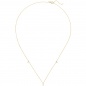 Preview: Collier Halskette 750 Gold Gelbgold 3 Diamanten Brillanten 45 cm