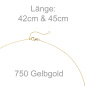 Preview: Collier 750 Gold Gelbgold matt 45 cm