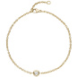Preview: Armband 750 Gold Gelbgold 1 Diamant Brillant 0,10ct. 18 cm