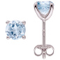 Preview: Ohrstecker 925 Silber 2 Blautopase hellblau blau Ohrringe