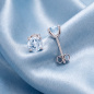 Preview: Ohrstecker 925 Silber 2 Blautopase hellblau blau Ohrringe