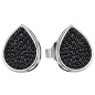Preview: Ohrstecker Tropfen 925 Sterling Silber 56 Zirkonia schwarz