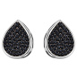 Preview: Ohrstecker Tropfen 925 Sterling Silber 56 Zirkonia schwarz
