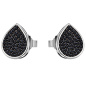 Preview: Ohrstecker Tropfen 925 Sterling Silber 56 Zirkonia schwarz