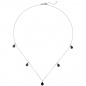 Preview: Collier Halskette 925 Sterling Silber 5 Onyxe 45 cm