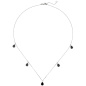 Preview: Collier Halskette 925 Sterling Silber 5 Onyxe 45 cm