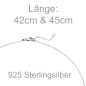 Preview: Collier Halskette 925 Sterling Silber 5 Onyxe 45 cm