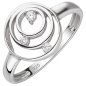 Preview: Damen Ring 925 Sterling Silber 3 Zirkonia