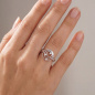 Preview: Damen Ring 925 Sterling Silber 3 Zirkonia