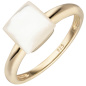 Preview: Damen Ring Perlmutt 925 Silber gold vergoldet 1 Perlmutt-Einlage