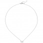 Preview: Collier Halskette 925 Sterling Silber 13 Zirkonia 45 cm Kette Silberkette