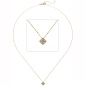 Preview: Collier Kette mit Anhänger 333 Gold Gelbgold 1 Zirkonia 45 cm