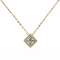 Preview: Collier Kette mit Anhänger 333 Gold Gelbgold 1 Zirkonia 45 cm